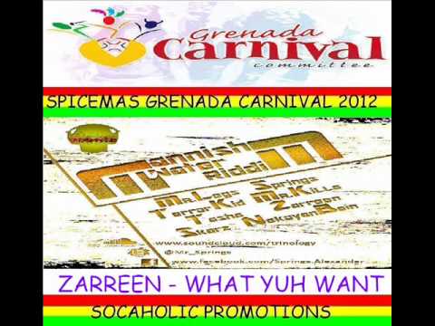 ZARREEN - WHAT YUH WANT - MANISH WATER RIDDIM - GRENADA SOCA 2012