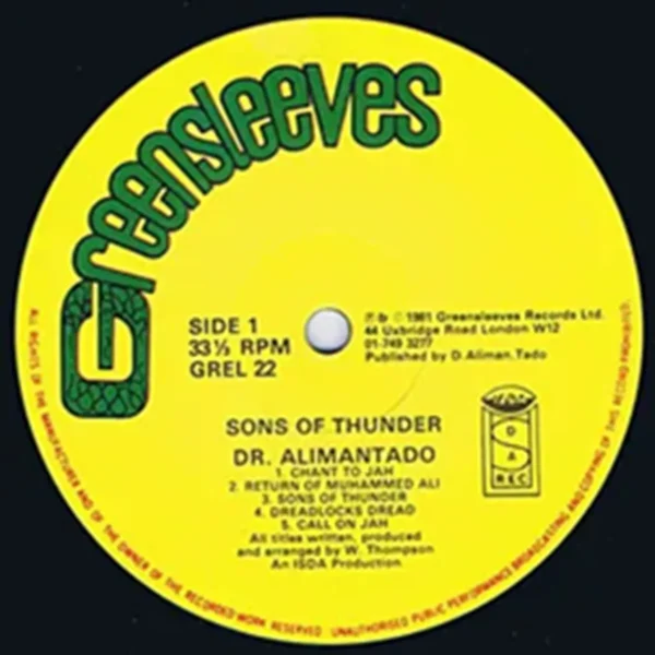 Sons Of Thunder Riddim - Unknown Label