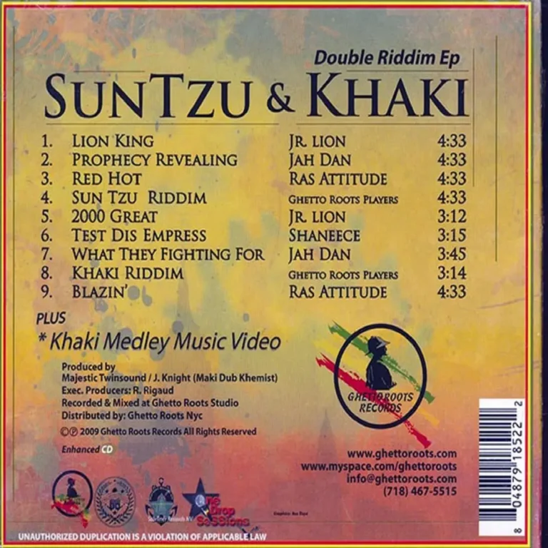 Sun Tzu And Khaki - Double Riddim - Ghetto Roots Players