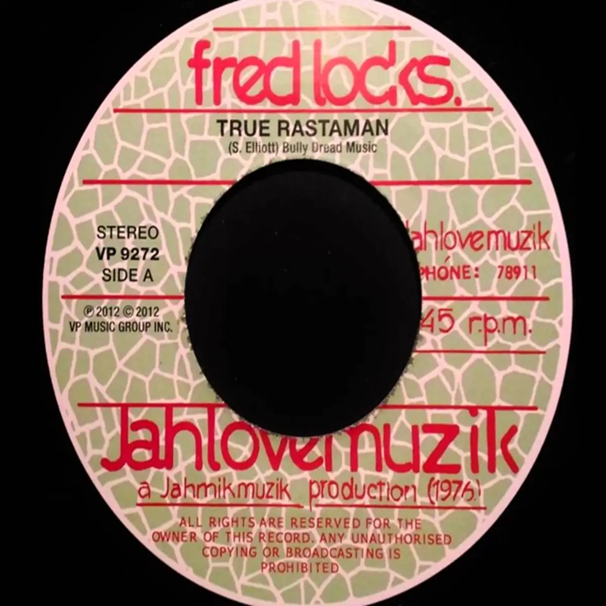 True Rasta True Rastaman Riddim - Jahlovemuzik, VP
