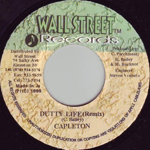 dutty style riddim - wall street records