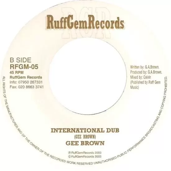 international dub riddim - ruff gem records