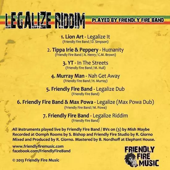 legalize riddim - friendly fire music