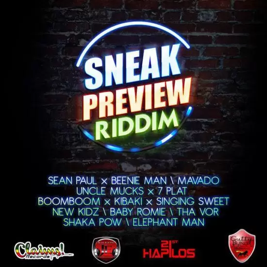 sneak preview riddim - gutty bling records / claims records