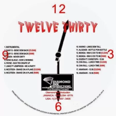 Twelve Thirty Riddim – Diamond Ink Productions Twelve Thirty Riddim - Diamond Ink Productions